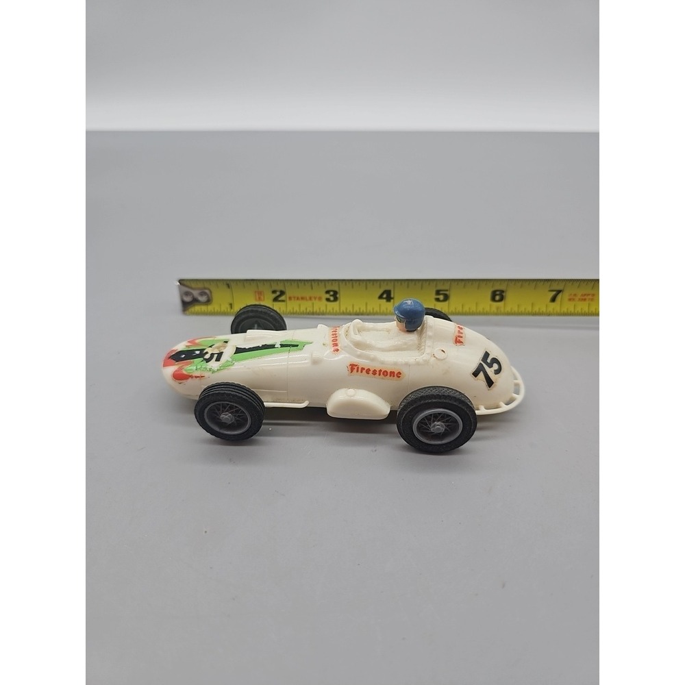 Vintage 1964 White Eldon Roadster Racing Indy Slot Car‎ 1/32 Scale Untested